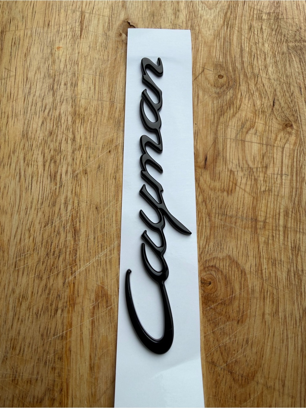 Porsche Cayman Rear Script Emblem Badge - Black ✨ - Picture 2 of 6